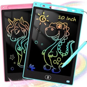 2 Pack 10 Inch LCD Writing Tablet for Kids, Electronic Drawing Pad and Doodle Board for Ages 3-8, Birthday and Christmas Gifts for Boys and Girls,Stocking Stuffers Drawing Board (Pink & Blue)