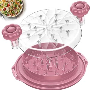 Chicken Shredder Tool Twist Large - 10'' Pro Meat Shredders for Chicken Breast,Visible Kitchen Gadgets Grinder Machine with Brush,Strong Anti-Slip Strip,Ergonomic Handle,BPA Free (Purple)