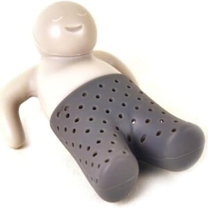 Genuine Fred, MR. TEA, Resuable Silicone Tea Infuser, Gray, Fun Gift for Tea Lovers, Clever Kitchen Gadget