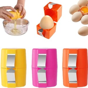Influentiatl Egg Opener, Stainless Steel Egg Opener, Egg Shell Opener, Egg Shell Opener for Hard Boiled Eggs, 2025 New Egg Cracker Tool, Boiled Egg Peeler (3pcs)