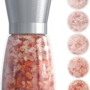 Original Stainless Steel Salt or Pepper Grinder - Top Spice Mill with Ceramic Blades, Brushed Stainless Steel and Adjustable Coarseness By Pepper Grinder （Single Package）