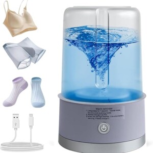 Portable Mini Washing Machine | Compact Deep Cleans Underwear, Baby Clothes, Small Laundry | Lightweight for Apartment, Dorm, Hotel, Travel & Camping | Quiet Energy-Efficient（Purple）