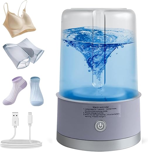 Portable Mini Washing Machine | Compact Deep Cleans Underwear, Baby Clothes, Small Laundry | Lightweight for Apartment, Dorm, Hotel, Travel & Camping | Quiet Energy-Efficient(Purple)